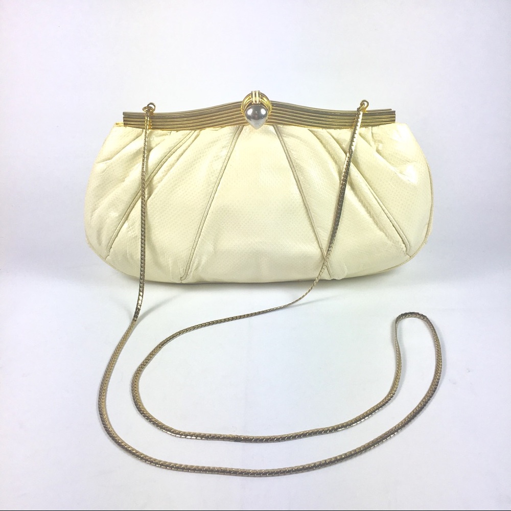 Judith Leiber Snakeskin Clutch Vintage Handbag